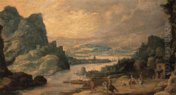 Weite Fluslandschaft Mit Reiterstaffage - view 1