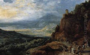Gebirgslandschaft Mit Der Bekehrung Pauli