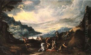 Weite Gebirgslandschaft Mit Der Bekehrung Des Paulus by Joos de Momper the Younger
