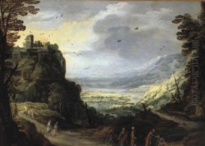 Le Christ Guerissant L'aveugle Dans Un Paysage Montagneux