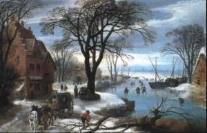 Paysage D'hiver Anime De Personnages Paysage D'hiver Anime De Personnages