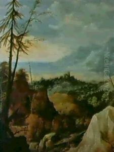 Paysage Fantastique Aux Pins Et Aux Collines by Joos de Momper the Younger