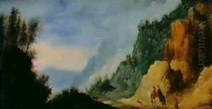 Paysage Montagneux Avec Cavaliers by Joos de Momper the Younger
