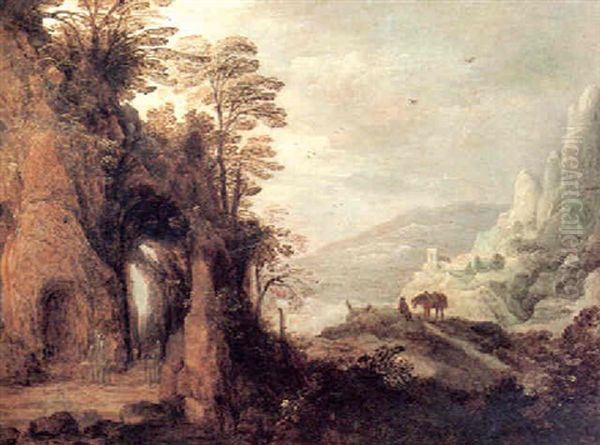 Felsgrotte In Einer Berglandschaft - view 1