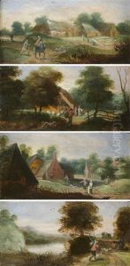 Paysages Animes (set Of 4) by Frans de Momper