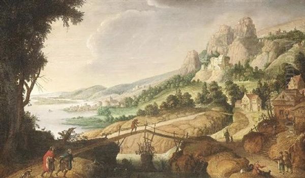Weite Fluslandschaft Mit Stadten Und Dorfern - view 1