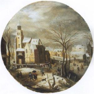 Blick In Ein Flamisches Dorf by Frans de Momper