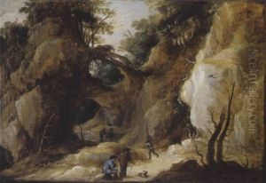 Villageois Sur Un Chemin De Montagne by Frans de Momper
