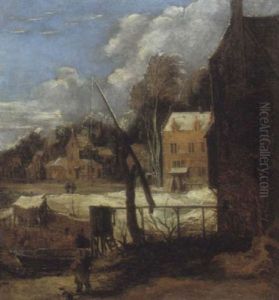 Le Village Sous La Neige by Frans de Momper
