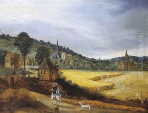 Landschaft Mit Falkenjager