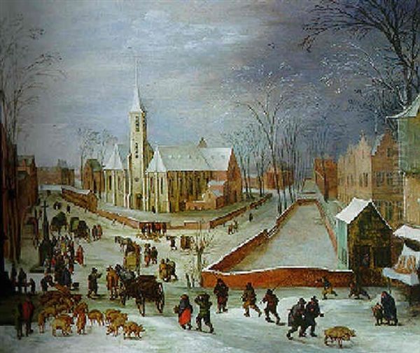 Vue D'un Village En Hiver - view 1