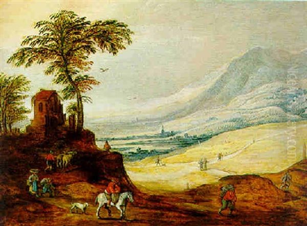 Reiter Mit Hund In Einer Weiten Landschaft - view 1