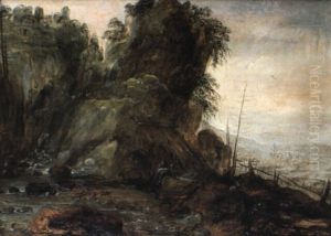 Ermite Dans Un Paysage De Collines by Frans de Momper