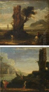 Paysage Aux Pecheurs (+ Paysage Aux Voyageurs; Pair)