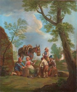 Landliche Szene Mit Pferd Landliche Szene Mit Pferd