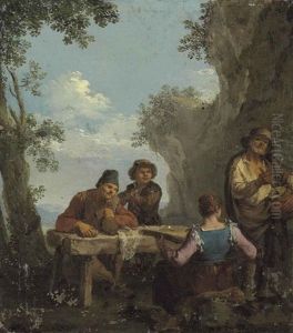 Four Peasants Playing Music