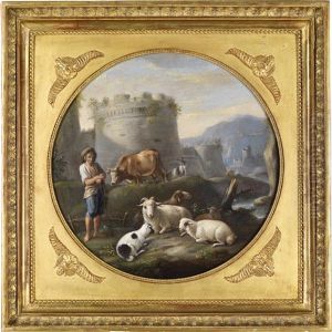Campagnalandschaft Mit Hirten Und Vieh (+ Another, Similar; Pair) by Paolo Monaldi