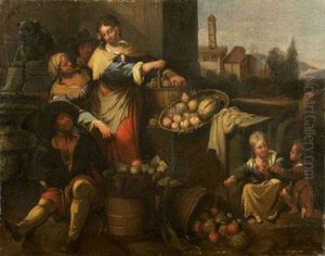 La Vendeuse De Legumes by Paolo Monaldi