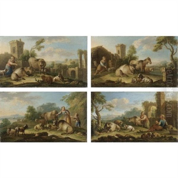 Paesaggi Con Contadini E Animali (set Of 4) - view 1