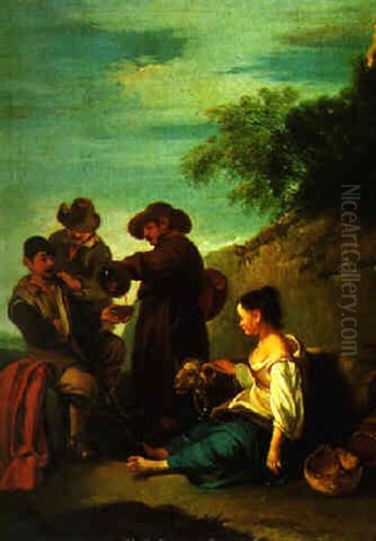 A Wine Seller With A Shepherdess Resting - view 1
