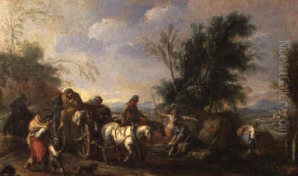 Paesaggio Italiano Con Figure - view 1
