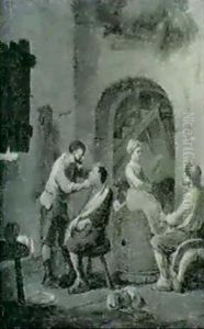 Un Barbier Ambulant Dans Un Village