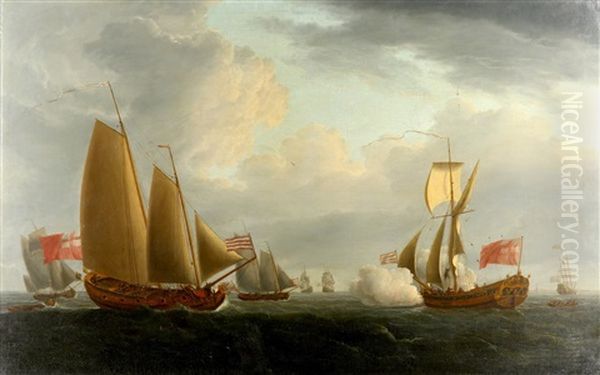 Admiralty Yachts Competing In A Trial Of Sailing Off Harwich - view 1