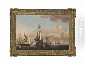 English Ships With Sails Loosed by Peter Monamy