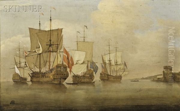Ships At Anchor, Men-of-war - view 1