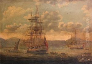 Warships In A Harbor, Thought To Be "alliance" And "moselle" Lying At Anchor Before Acre Warships In A Harbor, Thought To Be "alliance" And "moselle" Lying At Anchor Before Acre