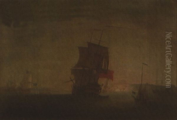 Seascape Depicting Ships - view 1