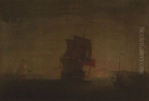 Seascape Depicting Ships Seascape Depicting Ships