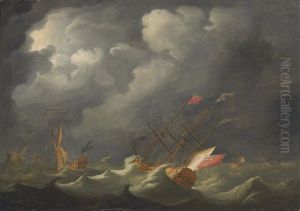 The Royal Yacht Carolina With King George I On Board, Returning To England In by Peter Monamy