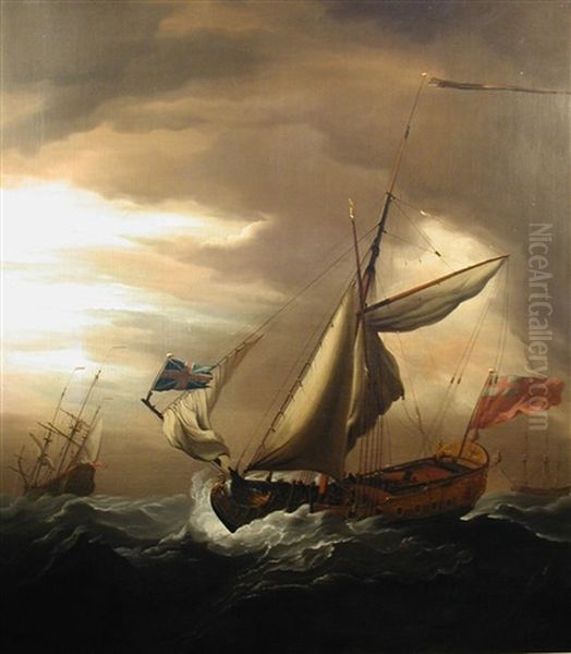 An Admiralty Yacht In A Swell - view 1