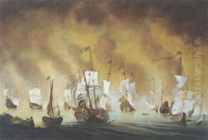 A Seventeenth Century Skirmish Between Dutch And Danish Warships