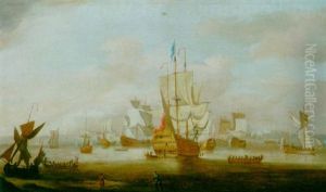 The British Fleet At Anchor