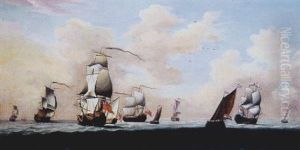 British And Dutch Men-o-war At Sea British And Dutch Men-o-war At Sea