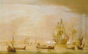 The Arrival Of George Ii Off Margate Aboard The Royal Yacht "carolina" On His Return From Hanover, September 1729