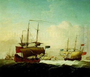 Privateer Squadron, "the Royal Family", Commanded By Captain George Walker In The "king George" by Peter Monamy
