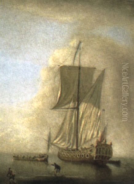 A Royal Yacht, Other Boats And Fishermen - view 1