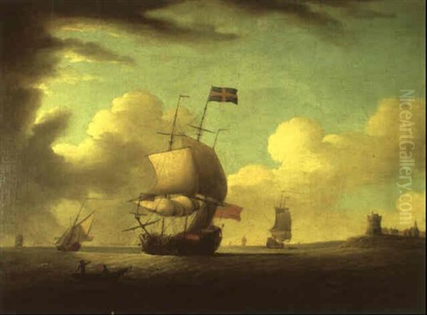 Man O'war And Other Vessels (off The Channel Islands?) - view 1