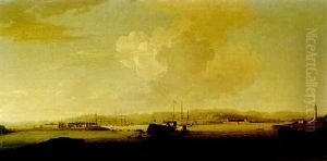 Fortress Of Louisbourg, Canada At Gateway To St. Lawrence River by Peter Monamy