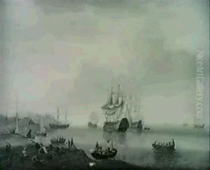 Scene De Port Sur La Cote Africaine by Peter Monamy