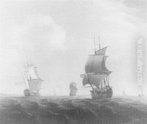 British Men O War At Sea
