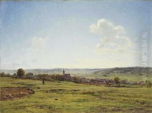 Paysage Pres De Fresnes by Jean Ferdinand Monchablon