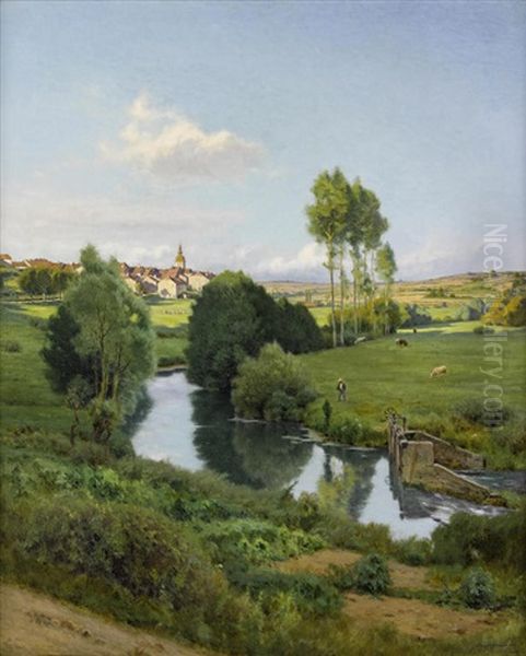 La Saone Au Bas De Lironcourt, Vosges - view 1