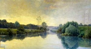 Sur La Saone, Au Matin by Jean Ferdinand Monchablon