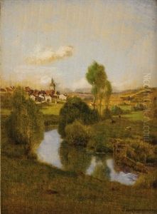Winding Stream by Jean Ferdinand Monchablon