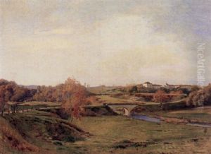 A View Of A Village In An Extensive Landscape A View Of A Village In An Extensive Landscape