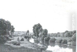 Bords De La Saone by Jean Ferdinand Monchablon